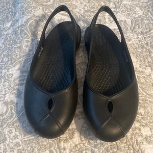 Women’s Black sling back Crocs-size 10